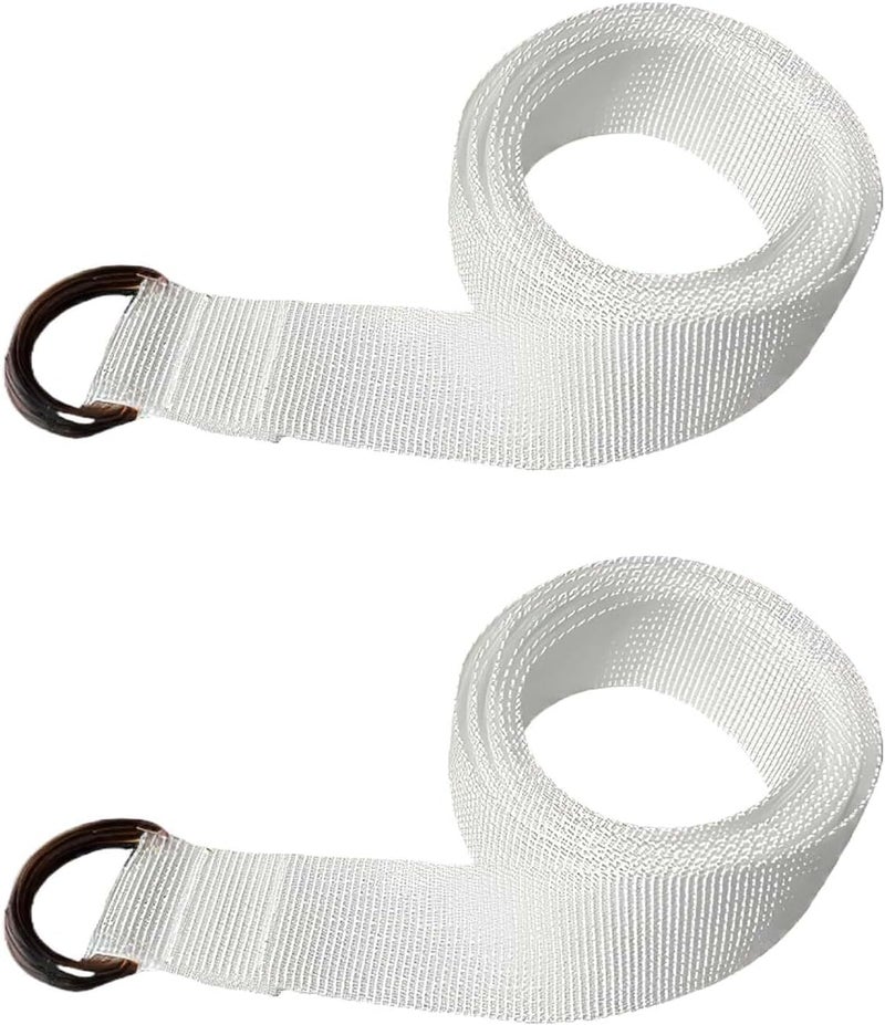 GRSECPO Web Football Belt with Two Stainless Steel D Rings 52" Football Pants Belt for Men Women Kids Youth Boys Girls - Image 1
